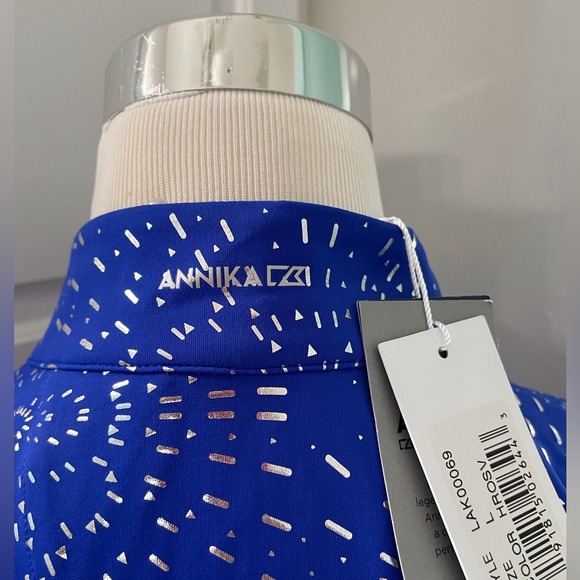 NWT, Annika Blingy Royal Blue 1/4-Zip Pullover - Picture 4 of 9